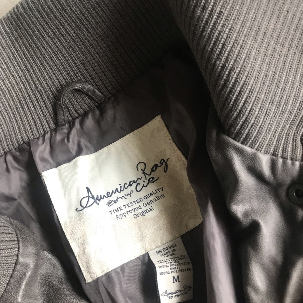 Gray Leather Jacket - image 1